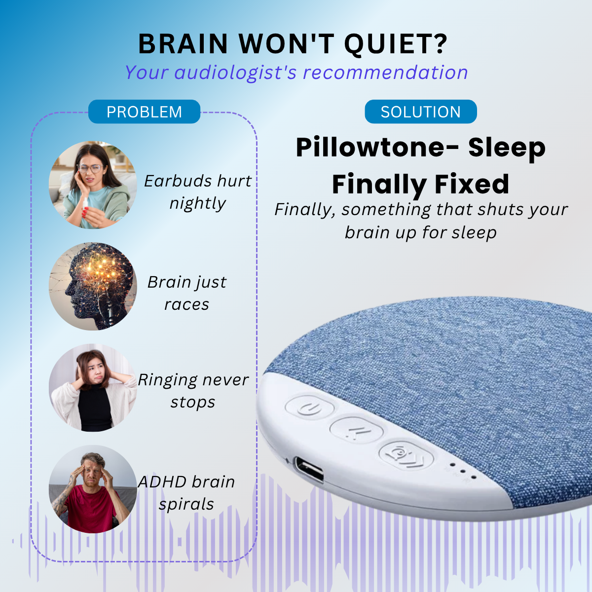 PillowTone™ — For Nights Your Brain Won't Slow Down