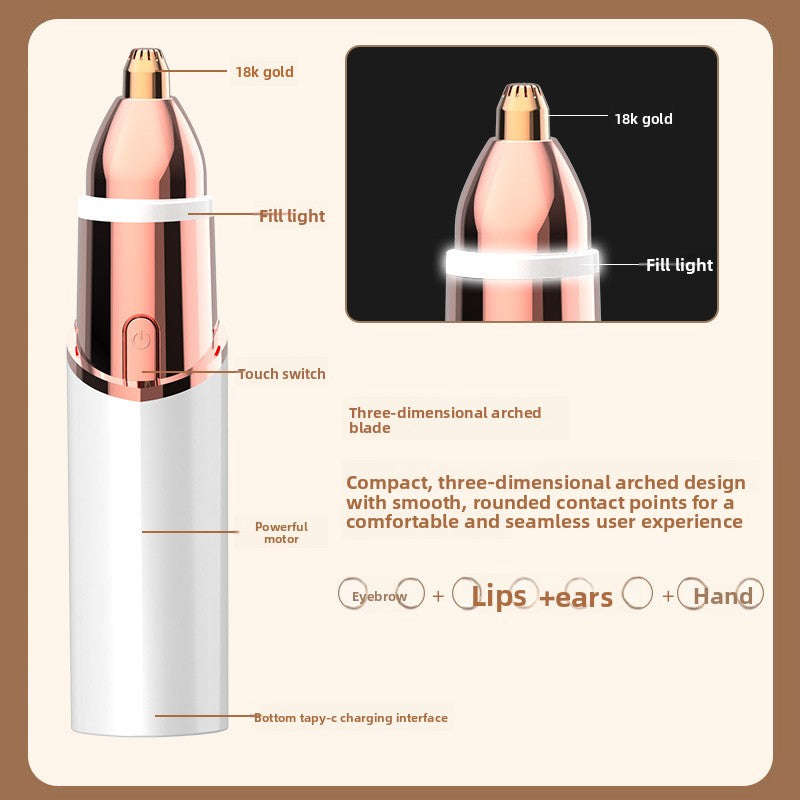 Rechargeable Lipstick Style Hair Trimmer Concept7